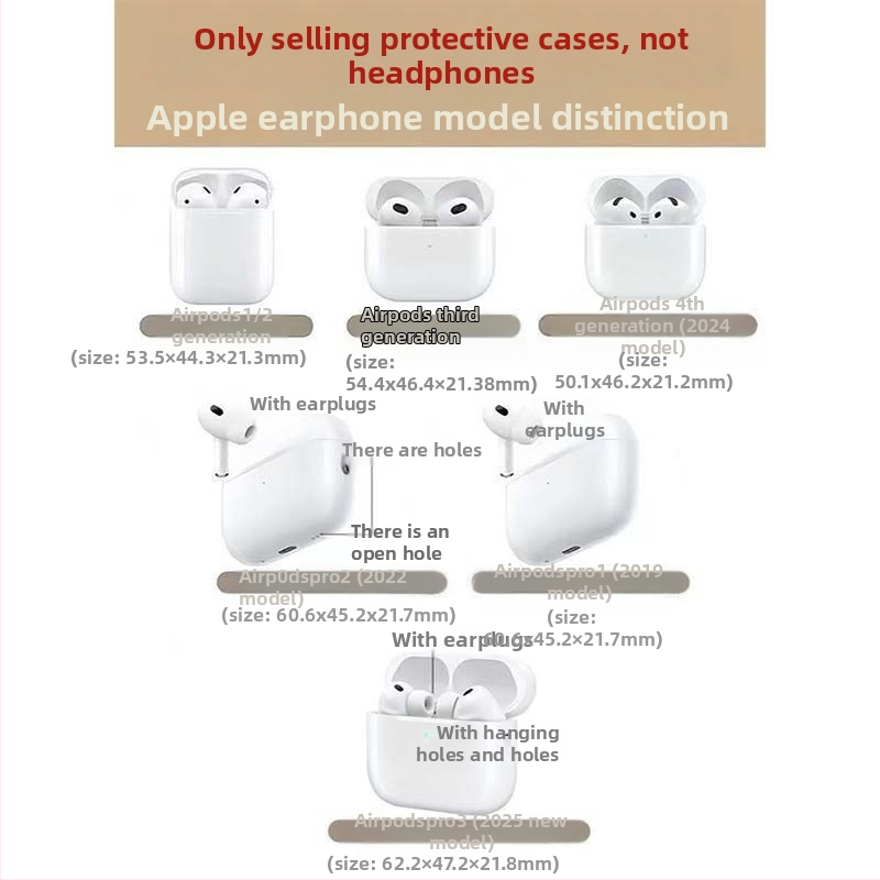 Калъф за AirPods от силикон със карикатурен Тамагочи стил и релефен дизайн за устройства Apple