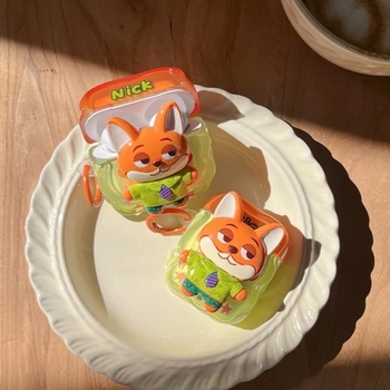 Калъф за AirPods 4 и Pro 3, TPU мека обвивка, карикатурен животински принт, боядисана повърхност, съвместим с Apple