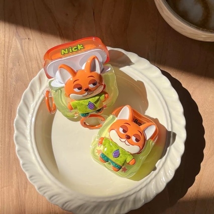 Калъф за AirPods 4 и Pro 3, TPU мека обвивка, карикатурен животински принт, боядисана повърхност, съвместим с Apple