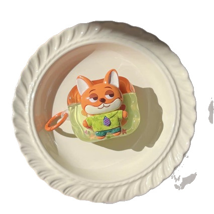 Калъф за AirPods 4 и Pro 3, TPU мека обвивка, карикатурен животински принт, боядисана повърхност, съвместим с Apple