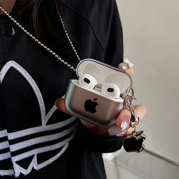 AirPods защитен калъф — електроплатинен матов завършек, TPU мека обвивка, универсален