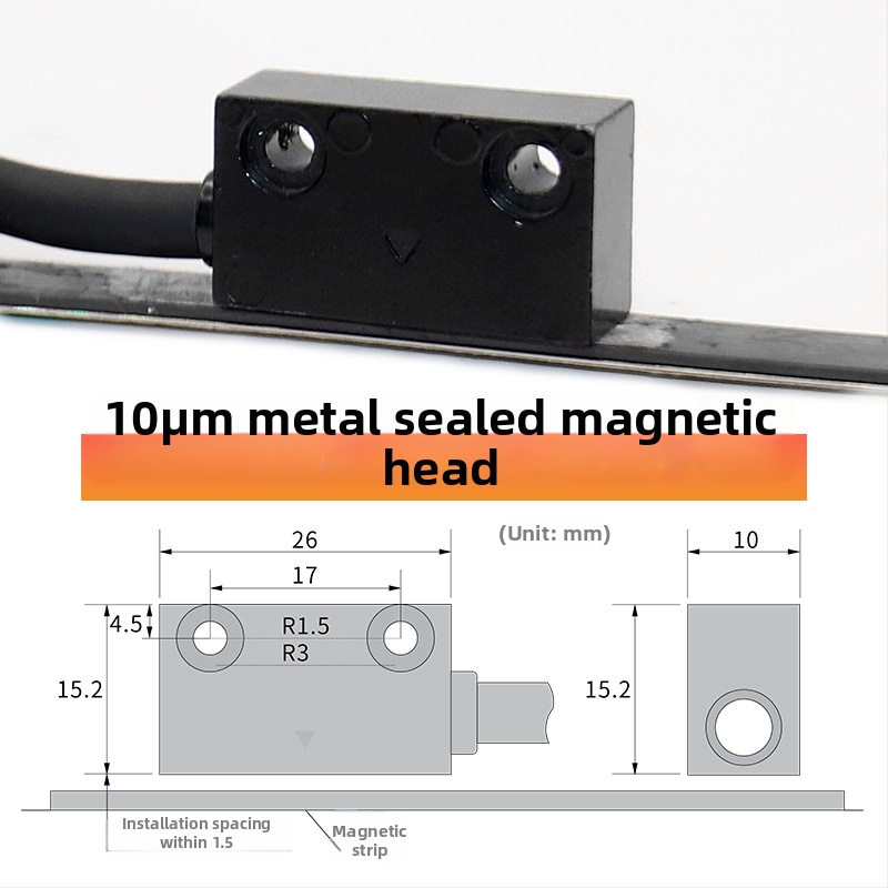 Integrēts magnētiskais elektroniskais mērinstruments alumīnija durvju un logu griešanai, modelis M503/LP02/M503L, diapazons 0–50000 mm, precizitāte ±0,1 mm, saderīgs ar MS50