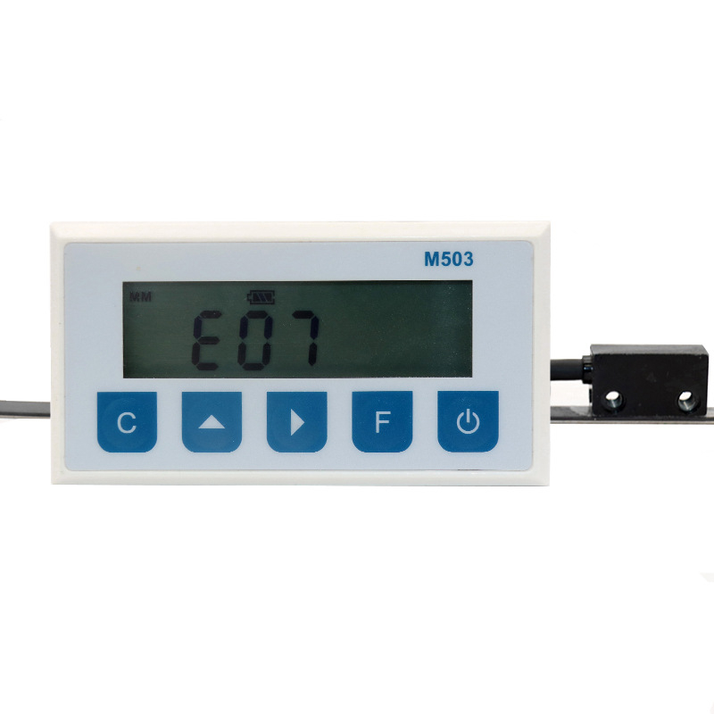 Интегриран магнитен електронен измервател за машина за рязане на алуминиеви врати и прозорци, модел M503/LP02/M503L, обхват 0–50000 мм, точност ±0,1 мм, съвместим с MS50