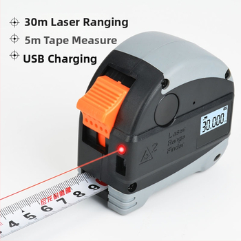 Lāzera attāluma mērītājs koksnes apstrādei — elektroniskais infrasarkanais lineālais mērinstruments, daudzfunkcionāla mērierīce, augsta precizitāte