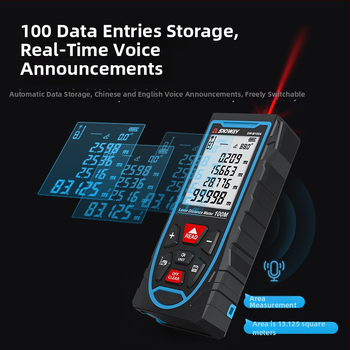 Lézeres távolságmérő újratölthető akkumulátorral, 50 m mérési tartomány, 1,5 mm pontosság, tömeg 250 g, modellek SW-M50A/SW-M70A/SW-M100A
