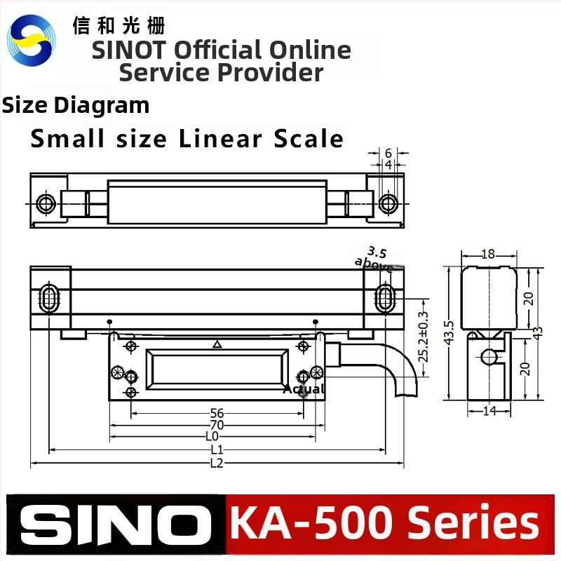 KA-500 Elektroniskā režģa mērinstrumenta – Digitālais garuma mērinstruments darbnīcā