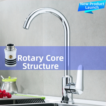 Kuhinjski miješivač slavine od nehrđajućeg čelika, keramički ventil, ugradnja tip sjedalo (model SUS5653-DD)