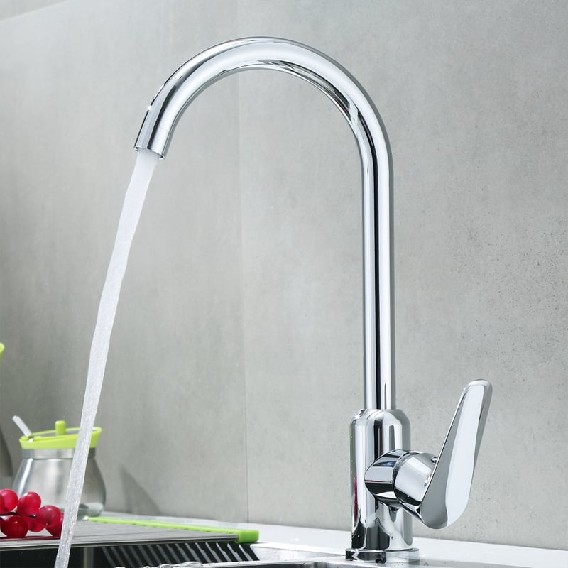 Kuhinjski miješivač slavine od nehrđajućeg čelika, keramički ventil, ugradnja tip sjedalo (model SUS5653-DD)