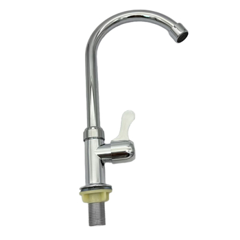 Vertikalus virtuvės čiaupas su dideliu lenkimu, tik šaltas vanduo, pasukamas, keraminių disko vožtuvas