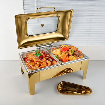 Belinda nerūsējošā tērauda bufetes krāsns ar hidraulisku skatu vāku, personalizācija pieejama, uztur siltumu, viesnīcām un restorāniem