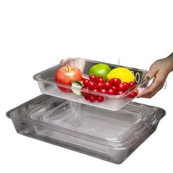 Дълбока тава за храна, поликарбонат, правоъгълна форма, еднопластово формоване, без микровълнова