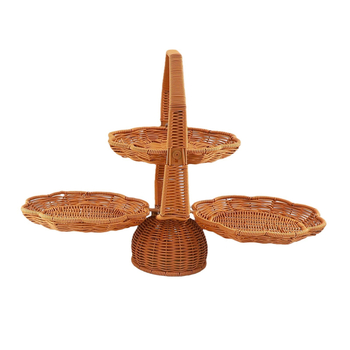 Összecsukható szövött tárolókosár – PP anyag, BD1115 modell, Vintage stílus, 8 darabos csomag