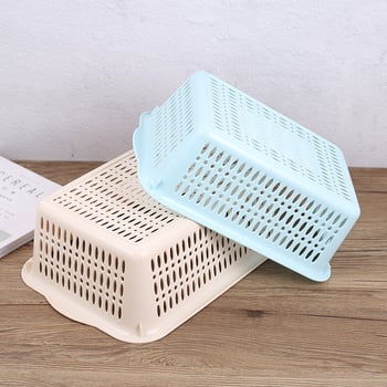 Čvrsti plastični četvrtasti koš s odvodom za skladištenje voća i povrća
