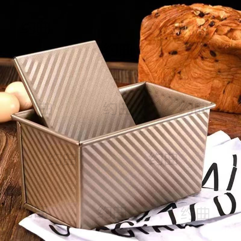 Fém toast forma, tapadásmentes bevonattal, élelmiszer-minőség, háztartási sütőeszköz, párna alakú