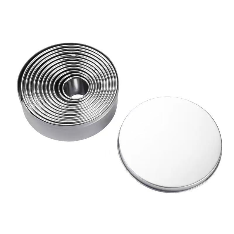 Κύκλικη φόρμα κέικ από ανοξείδωτο ατσάλι με κυρτό άκρο — εργαλείο για fondant, mousse ring, ντόνατ και φύλλα ζύμης