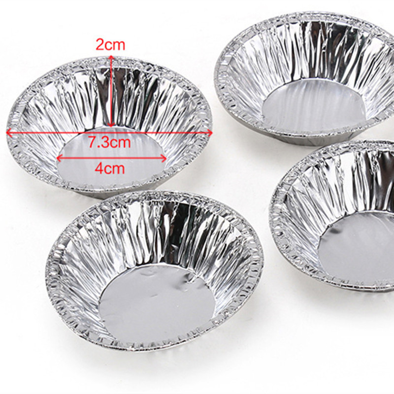 Peng Cheng 207 forme pentru tarte cu ouă din folie de aluminiu, de unică folosință, set 250 buc.