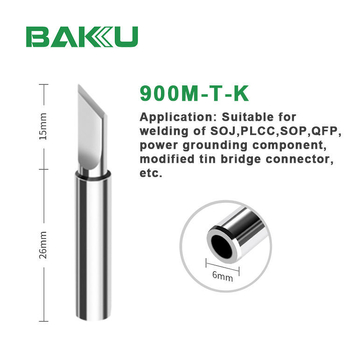 BK-9033 serija: 3 vnt lydinio litavimo antgalių – smailusis, kampinis ir pjovimo galvutė (3 į 1)