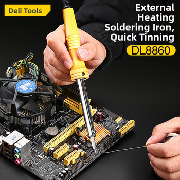 Deli κολλητήρι με ξύλινο χερούλι, 220V, για συγκόλληση