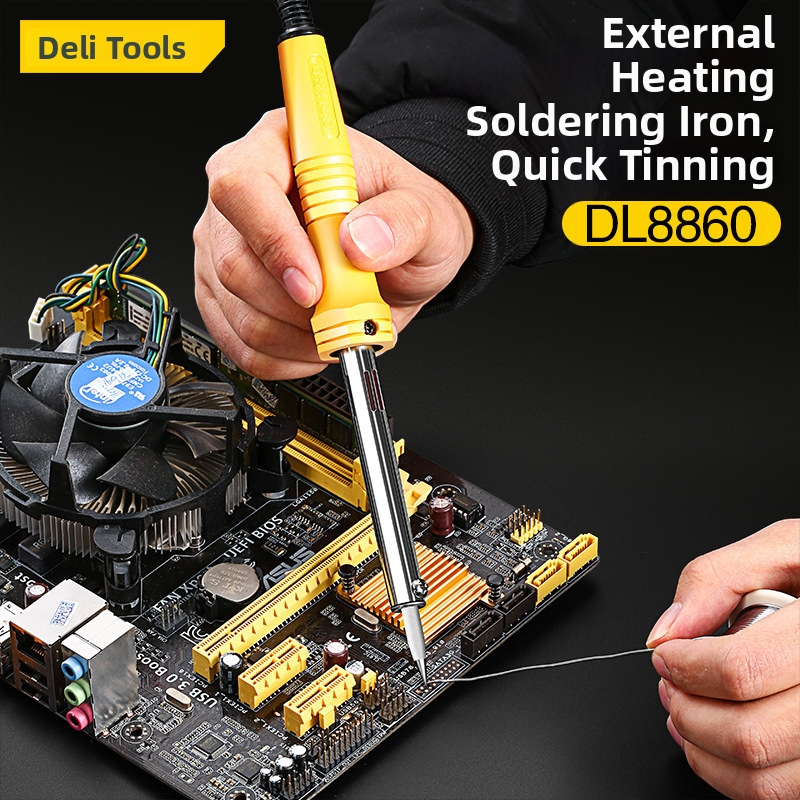 Deli κολλητήρι με ξύλινο χερούλι, 220V, για συγκόλληση