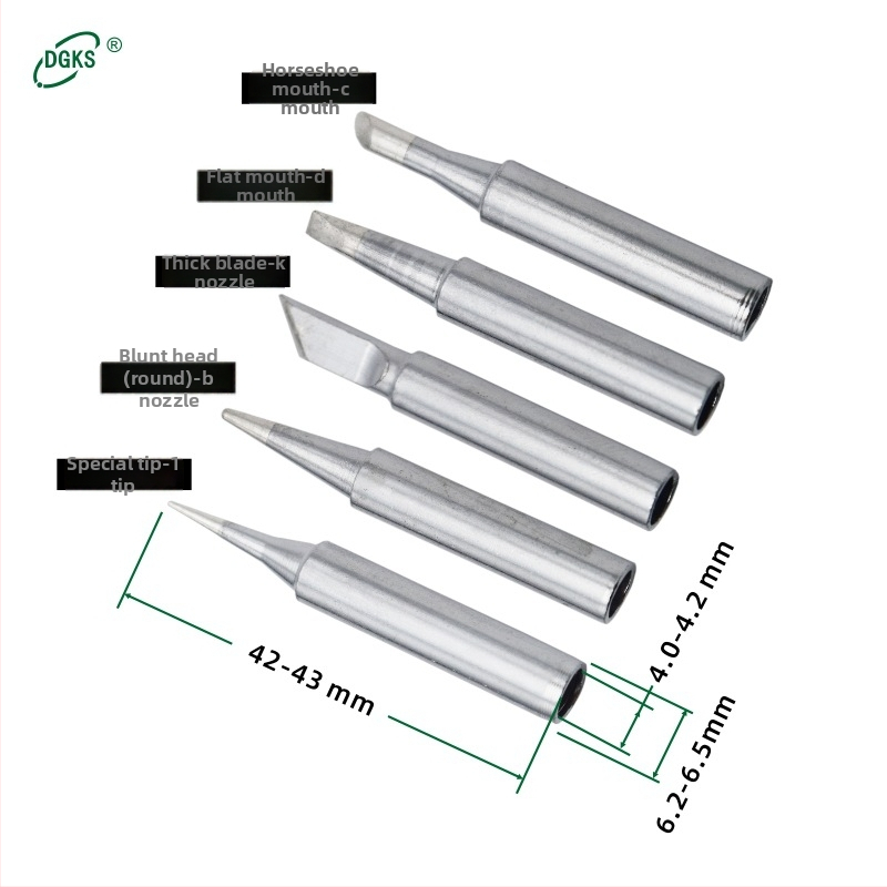 900M sērijas lodēšanas adatas — tīrs vara, iekšējā apkure, saderīgs ar 936 lodēšanas iekārtu, komplekts 5 vai 12 gab.