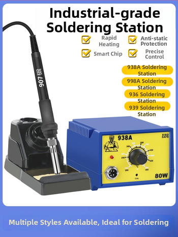 936 Lituotės stoties rinkinys, 60W temperatūros reguliavimas, be švino, anti-statinis litavimo įrankis mobiliųjų telefonų remontui