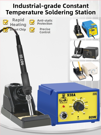 936 Lituotės stoties rinkinys, 60W temperatūros reguliavimas, be švino, anti-statinis litavimo įrankis mobiliųjų telefonų remontui