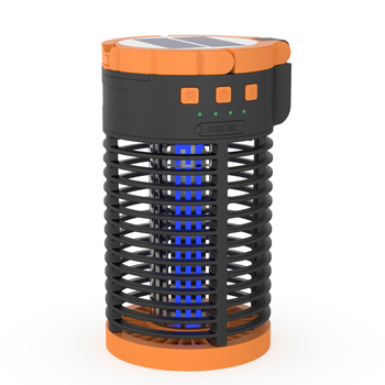 Lampă solară pentru țânțari pentru interior — baterie încorporată de 5001mAh, tub UV, atracție prin lumină + șoc electric pentru omorul țânțarilor, potrivită pentru camere sau spații până la 10 m², autonomie peste 12 ore