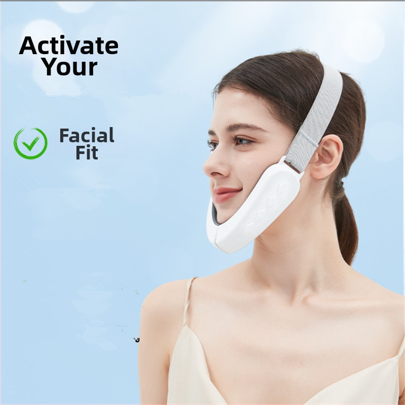 Sejas EMS mikrostrāvas masāžas ierīce sejas tonizēšanai, maskas tipa ierīce, plastmasas korpuss