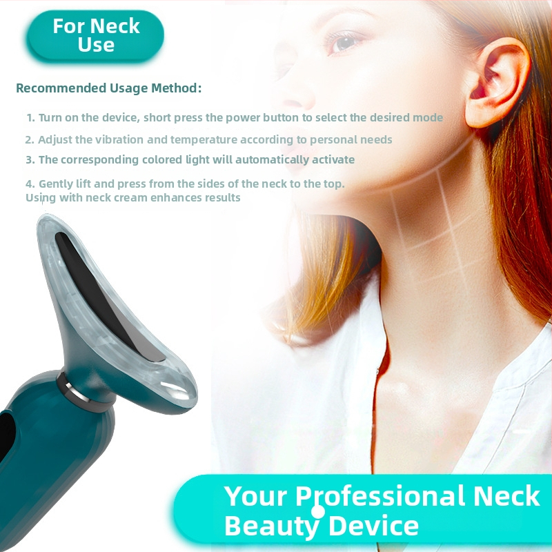 Kaela ilu seade kodukasutuseks — tõstmine, näomassaaž ja naha noorendamine LED-fotonteraapiaga; toidab ja helendab nahka