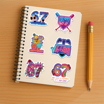 Самозалепващи неонови текстови стикери, 60 бр., принтирани, за DIY бутилка за вода, калъф за телефон и бележник