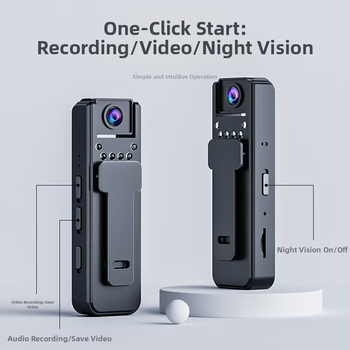 A8 klipkamera közvetlen felvételhez, TF-kártya, 1–3 óra akkumulátor, PC-ház, ≤1 MP szenzor