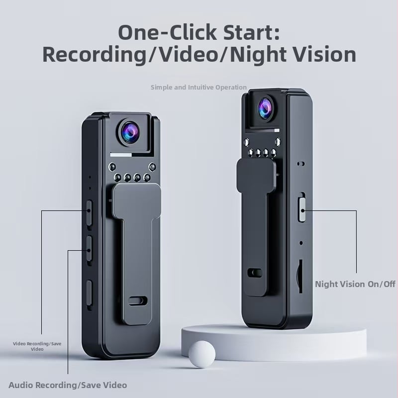 A8 klipkamera közvetlen felvételhez, TF-kártya, 1–3 óra akkumulátor, PC-ház, ≤1 MP szenzor