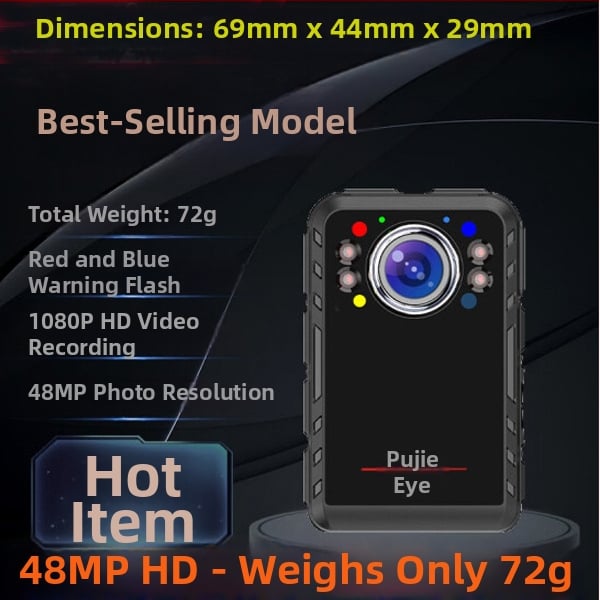 Professzionális testkamera B1 – 1080p CMOS, 2,0 hüvelykes LCD, MicroSD tárhely