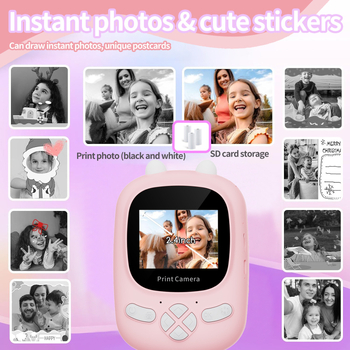 Q2 Gyermek Kamera nyomtatási funkcióval, hordozható, 2.8 hüvelykes LCD, TF-kártya, üzemidő 2–3 óra, fényképezés és HD videó