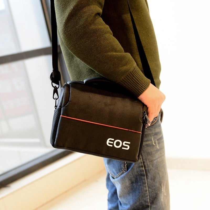 SLR kamera táska – vállon át, PU anyag, uniszex, fényképezőgép táska