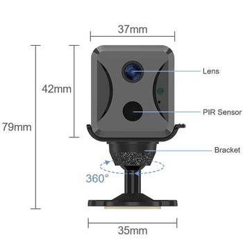 Alacsony energiafelhasználású vezeték nélküli Wi-Fi otthoni megfigyelő kamera (1080P, 4mm objektív, IR éjjellátás 15m, 0.001 lx, 5V)