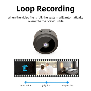 A10 HD 1080p vezeték nélküli Wi-Fi beltéri kamera éjszakai látással és microSD tárhellyel