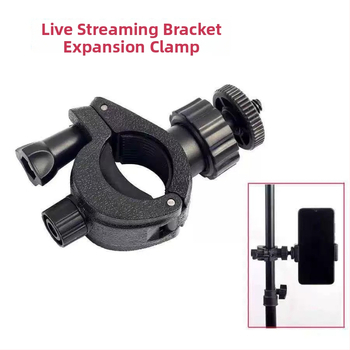 CUELY Kiterjesztett slot-klipsz – univerzális kettős/multi-pozíciós klipsz élő közvetítéshez és selfie-hez telefonos állványon; ABS, maximális teher 2–5 kg, tömeg 140 g