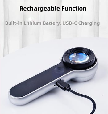 5F марка лупа с висока мощност за идентификация на бижута със LED осветление – не се внася