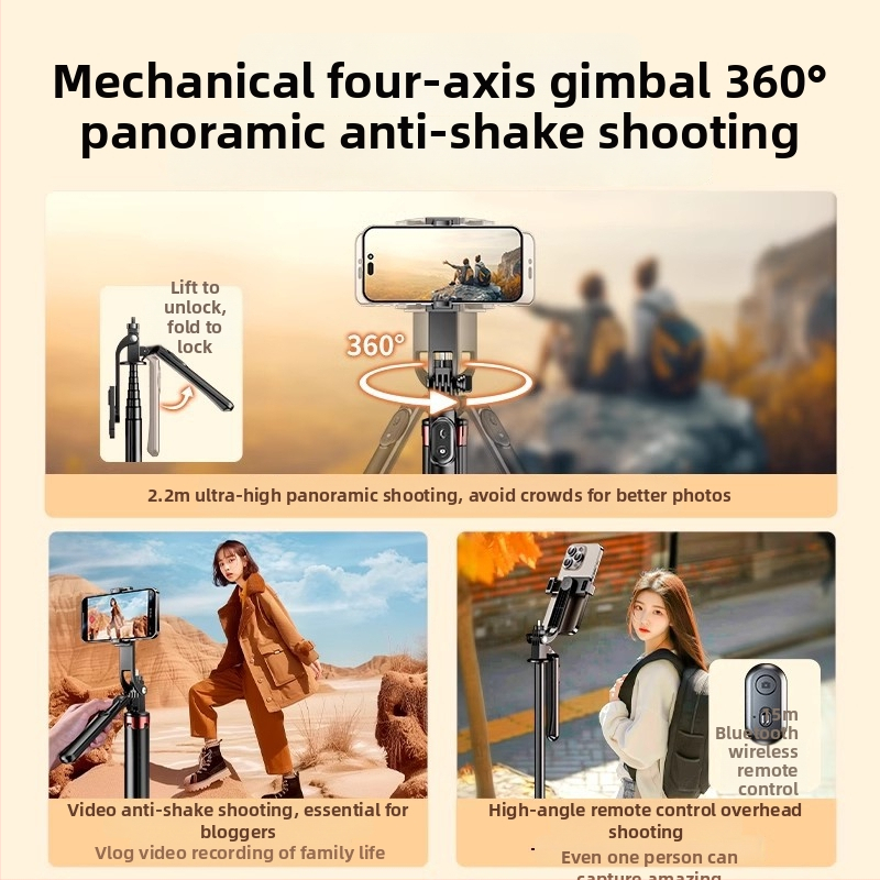 Selfie-stik mobiilile – roostevabast terasest, universaalne, kõik-ühes, IBIS-tugi, kaasaskantav