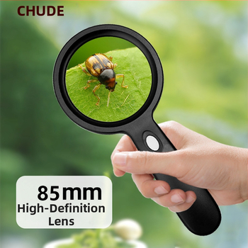 Chuda ръчна лупа за четене на възрастни, 10x HD леща