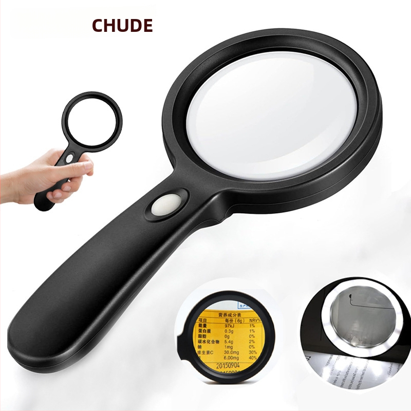 Chuda ръчна лупа за четене на възрастни, 10x HD леща