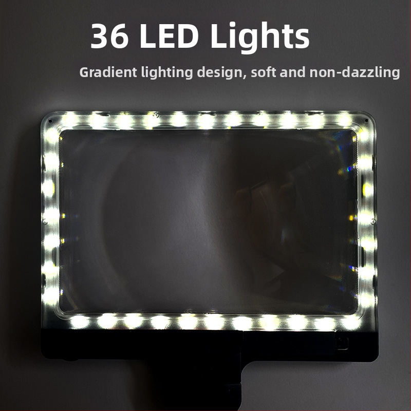 Telefona statīvs ar Fresnel lielā palielināšanas stiklu uz galda un noņemamu rokas palielinātāju, modeļa F8913T, zīmols Star