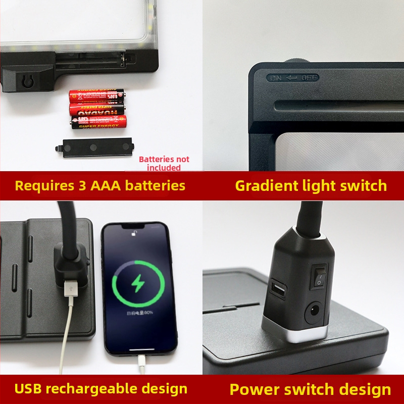 Telefona statīvs ar Fresnel lielā palielināšanas stiklu uz galda un noņemamu rokas palielinātāju, modeļa F8913T, zīmols Star