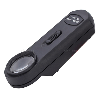 Лупа с LED светлина, ръчна, лодковидна форма с подвижна стойка за идентифициране на колекции и бижута; марка Xinxiang, авторизиран частен бранд; не е внесена