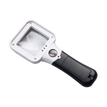 Ръчна лупа TH-6018 с двустепенно увеличение 5x/45x, 3 LED + UV лампа, ABS + акрил, за идентификация на бижута и артефакти