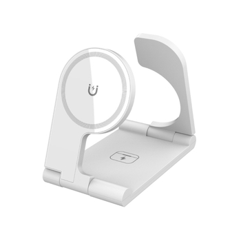 Сгъваемо безжично зарядно 15W, магнитно 3-в-1 за Huawei, Apple и Samsung телефони