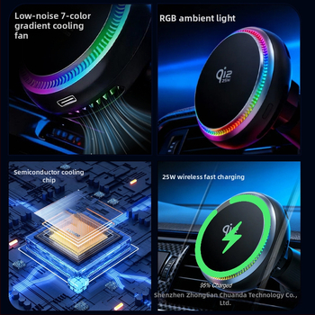 Qi2 безжично зарядно за автомобил с магнитна държалка за телефон, MagSafe съвместим, 15W