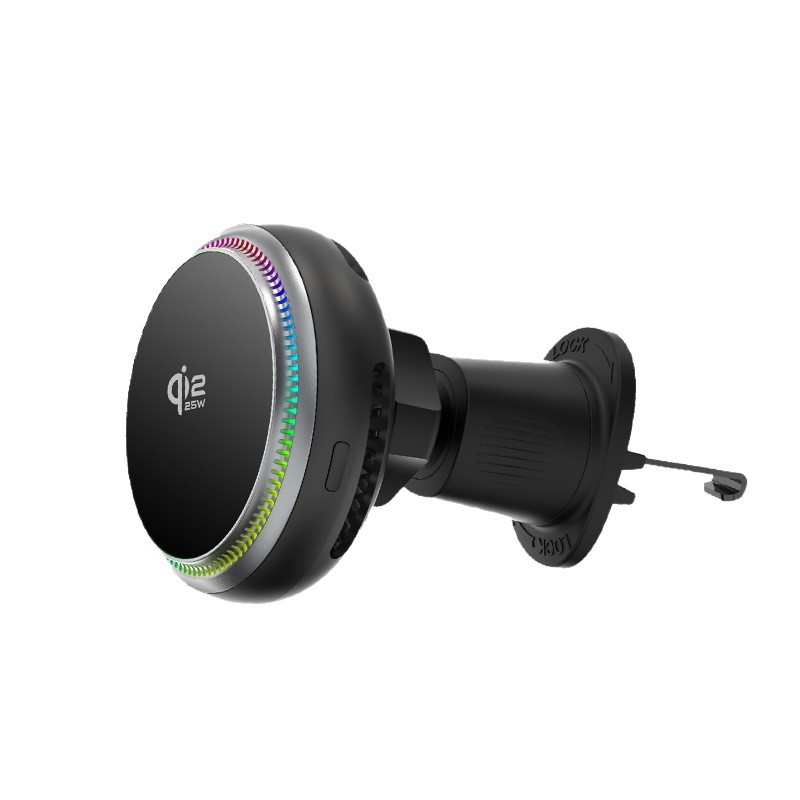 Qi2 безжично зарядно за автомобил с магнитна държалка за телефон, MagSafe съвместим, 15W