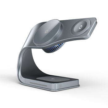 Безжично зарядно устройство с полупроводников охладител, 3-в-1 магнитна поставка, 15W безжично зареждане, PD бързо зареждане, обща мощност 33W